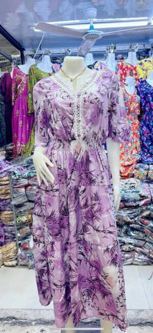 Elegant Floral Print Long Dress for Every Occasion