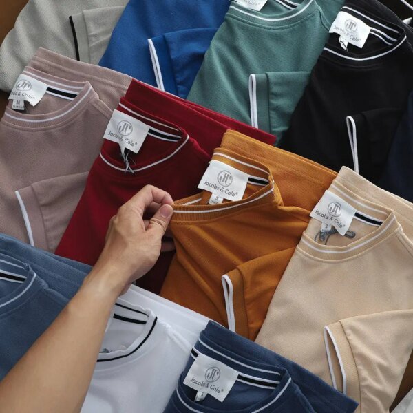 Stylish Stripes Neck T-Shirts - J_cobs by Jacobs & Cole