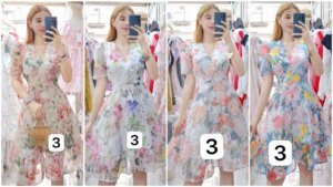 Elegant V Neck Flower Dress for Every Occasion